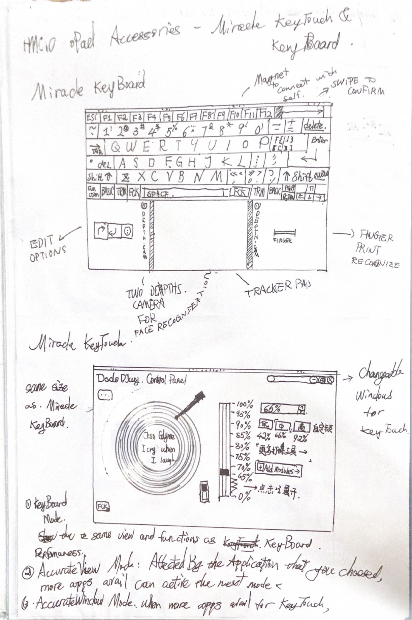 Miracle KeyTouch original design drawing